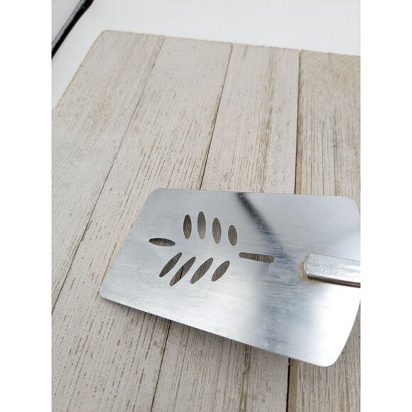 Slotted Short Spatula Pink Mauve Plastic Handle 11" Korea - Picture 5 of 8